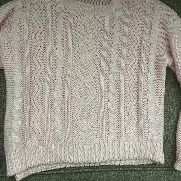 VTG Hunt Club Pink Crew Neck Knit Long Sleeve Sweater Size Large (14) - Picture 10 of 14